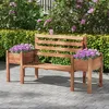 Rustikale Gartenbank aus Tannenholz mit Pflanzkästen, Produktbild-Vorschau 3