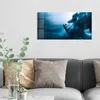 DEQORI Glasbild Echtglas 60x30 cm 'Surfer taucht Produktbild-Vorschau 3