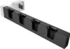 A black charging station with four slots for Nintendo Switch Joy-Cons, mounted on a white bracket. Produktbild-Vorschau