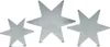 Three silver stars of different sizes arranged on a white background. Produktbild-Vorschau