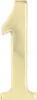 KOTARBAU® 3D Hausnummer Ziffer"1“ aus Messing 20 cm Produktbild-Vorschau 1