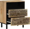 vidaXL Szafka nocna 50x33x60 cm z litego drewna mango Podgląd zdjęcia produktu 4