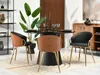 Chaise de salle à manger CERYS - noyer / noir / or Voir les images du produit 8