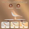 15cm Gold Vogel LED Nachtlicht USB LED Schreibtischlampe Produktbild-Vorschau 2