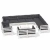 vidaXL 13-tlg. Garten-Lounge-Set mit Kissen Weiß Massivholz Produktbild-Vorschau 1