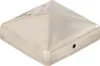vidaXL Pfostenkappen 6 Stk. Pyramide Edelstahl 81 x 81 mm Produktbild-Vorschau 1