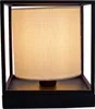 Lampe de table, textile blanc, noir, H 17 cm Voir les images du produit 21