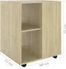 vidaXL Szafka na kółkach dąb sonoma 60x53x72 cm materiał Podgląd zdjęcia produktu 10