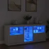 vidaXL Sideboard mit LED-Leuchten Weiß 162x37x67 cm Produktbild-Vorschau 1