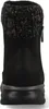 The back view of a black Skechers winter boot with a knitted cuff. Voir les images du produit
