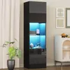 Merax Hochglanze Vitrine mit LED-Beleuchtung, Hochschrank Produktbild-Vorschau 6