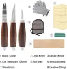 Set per intagliare il legno con blocchi di legno di tiglio Anteprima dell’immagine prodotto 2