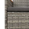 vidaXL 9-tlg. Garten-Essgruppe mit Kissen Grau Poly Rattan Produktbild-Vorschau 8
