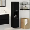 Badezimmer Wandschrank Schwarz Eiche 30x30x130 cm aus Produktbild-Vorschau 1