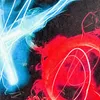 Gaming Teppich mit neonfarbigen Symbolen auf schwarzem Produktbild-Vorschau 2
