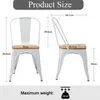 4x chaise de cuisine chaise de salle à manger en METAL Voir les images du produit 3