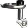 A close-up view of a meat grinder attachment for a kitchen appliance. Produktbild-Vorschau