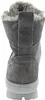 The back view of a gray suede boot with faux fur lining. Produktbild-Vorschau