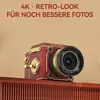 Retro Digitalkamera 54MP 4K rot – Kompakt, Autofokus, Produktbild-Vorschau 4