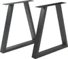 Two black metal table legs are shown against a white background. Podgląd zdjęcia produktu