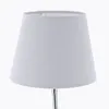 Relaxdays Tischlampe flexibel, mit Stoffschirm, verchromter Produktbild-Vorschau 8