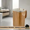 BigDean Wäschekorb Bambus 72L Wäschesammler Wäschetruhe Produktbild-Vorschau 4