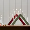 Świecznik adwentowy drewniany czerwony JARVE Podgląd zdjęcia produktu 7