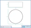 Diagram showing dimensions of a round raised garden bed and a rectangular planter. Produktbild-Vorschau