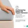 etérea Comfort Jersey Topper Spannbettlaken Silber 200x200 Produktbild-Vorschau 3