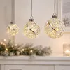 3er Set LED Hängedeko Kugeln Frosty Glitter 10 + 12 + 15cm Produktbild-Vorschau 3