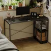 Computertisch Loft – Schwarz, Modern, Mit Regalen – 120 Cm Produktbild-Vorschau 2
