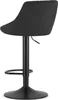 A black bar stool shown from the side against a white background. Voir les images du produit