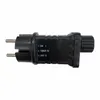 A black electrical adapter with a timer function is shown against a white background. Produktbild-Vorschau