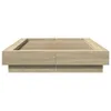 The Living Store Bettgestell mit LED Sonoma-Eiche 100x200 Produktbild-Vorschau 6