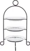 Etagere Metall 3 Glastellern – Retro Gebäckständer Produktbild-Vorschau 4
