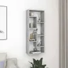 vidaXL Scaffale a muro grigio cemento 36x16x90 cm materiale Anteprima dell’immagine prodotto 2