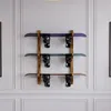 QLS Wandhalterung Kiefernholz für 3 Ski Snowboards und Produktbild-Vorschau 5