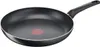 A black frying pan with a red indicator in the center and a black handle, shown from a slightly elevated side angle on a white background. Anteprima dell’immagine prodotto