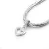 PANDACHARMS Herz mit Steinen Charm Anhänger, 925er Sterling Produktbild-Vorschau 3