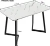 MODFU Table à manger effet marbre (1 pièce), table de Voir les images du produit 3