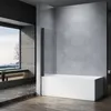 SONNI składana przystawka wannowa czarna 80x140cm NANO Podgląd zdjęcia produktu 2