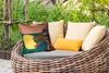 MuchoWow® Outdoor Kissen - Frau - Blumen - Retro - 45x45 cm Produktbild-Vorschau 3