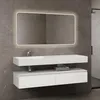 doporro Mobile Bagno Sospeso 150cm Bianco Opaco con Lavabo, Anteprima dell’immagine prodotto 4