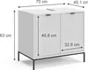 Vanity unit  Vicco Eliza Bílá 70 x 63 cm se 2 dveřmi, Model Náhled obrázku produktu 3