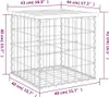 vidaXL Gartenbank aus Gabionen 43x44x42 cm Kiefernholz Produktbild-Vorschau 7