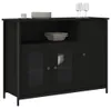 vidaXL Příborník černý 100x35x75 cm materiál na bázi dřeva Náhled obrázku produktu 3