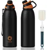Edelstahl Trinkflasche Sport Magnetischer Deckel 1500ml Produktbild-Vorschau 1