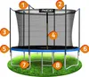 Trampolina ogrodowa 8ft/252cm z siatką wewnętrzną i Náhľad obrázku produktu 12