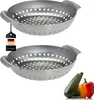 bremermann Edelstahl Grillkorb 2er Set rund (27 x 6 x 22,5 Produktbild-Vorschau 1