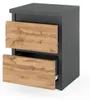 Nachttisch „HIT“ 2S 30 cm Mattgrau / Wotan Eiche Produktbild-Vorschau 2
